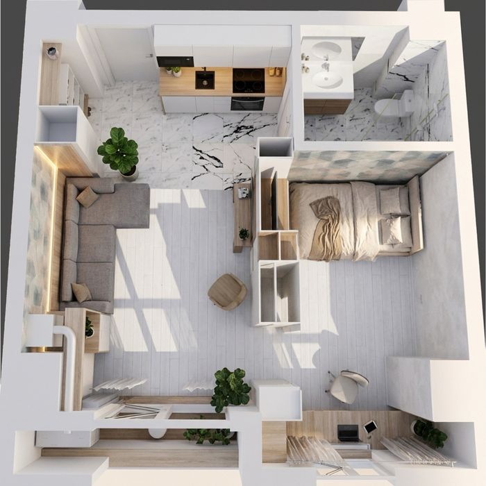 Studio de vânzare Iași, bloc nou, mobilat, parcare, vedere la lac - Vedere 3