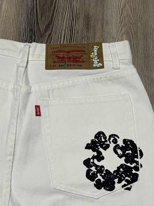 Blugi Denim Tears albi marime M Baggy