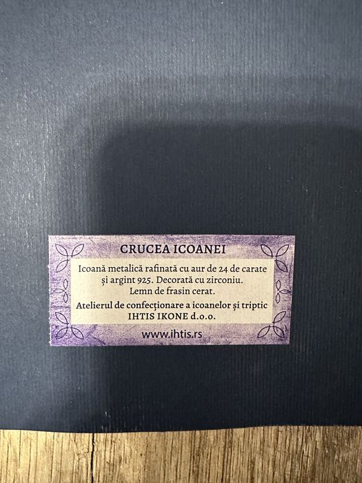 Cruce icoană Maica Domnului Pantanassa, argint 925 + aur 24K, IHTIS IKONE