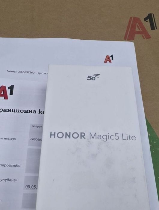 ЗАПЕЧАТАН 256GB Honor Magic 5 Lite 5G Гаранция A1 2026 Green / Зелен