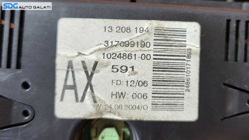 Ecran Display Afisaj Bord Opel Zafira B 2005 - 2015 Cod 13208194 317099190 [L8317]