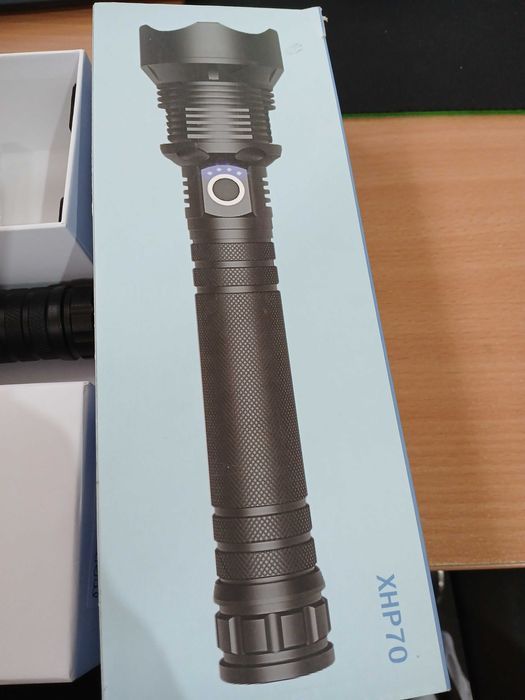 Lanterna XHP70 ultra luminoasa 10000lm, USB-C, IP67, fara baterii