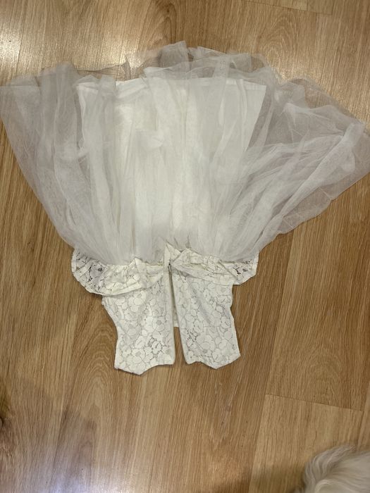 Детска официална бяла рокля