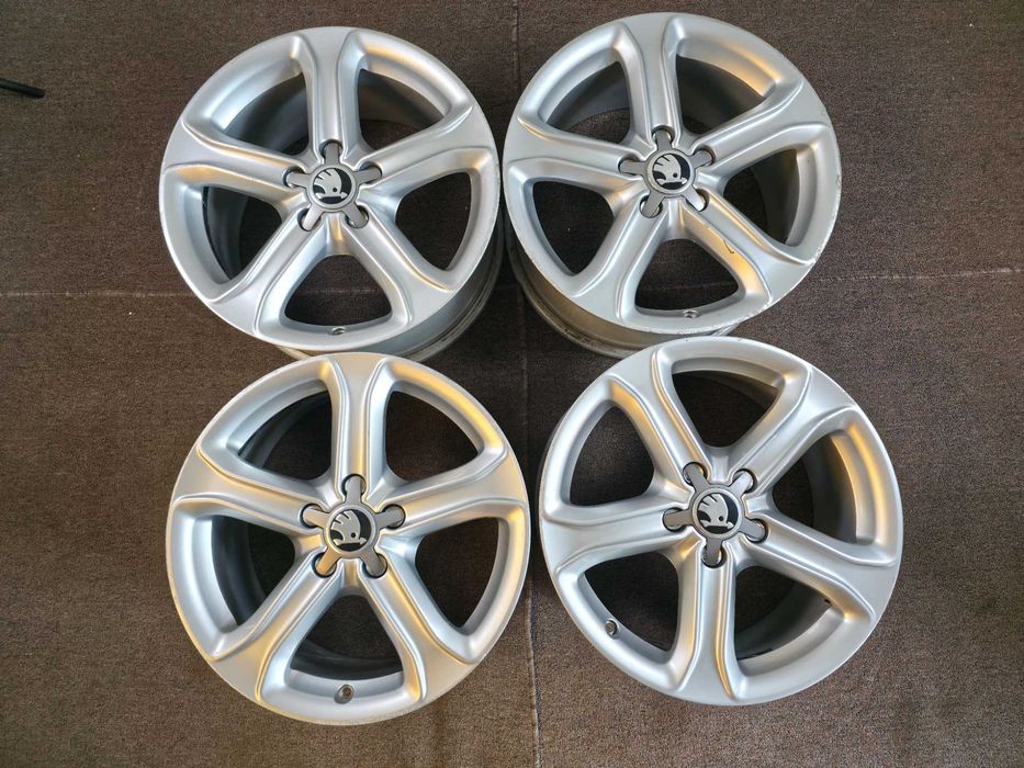 4 Jante Aliaj 5x112 17'' OE VW Golf Passat Touran Tiguan Sharan Caddy T-Roc / Skoda Octavia Yeti Superb Kodiaq Karoq