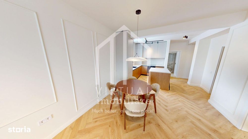 Apartament partial mobilat si utilat - decomandat - 3 camere si balcon