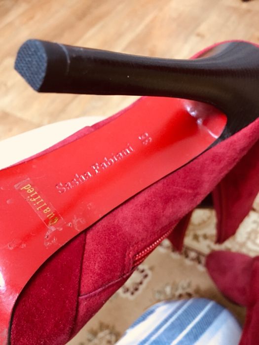 Замшевые сапоги