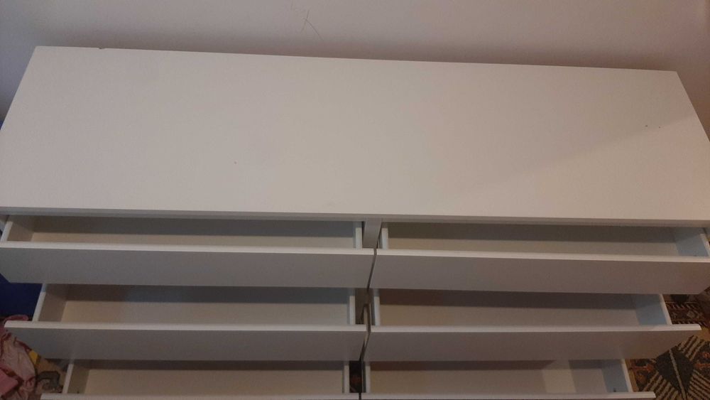 Comoda alba 6 sertare