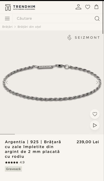 Brățară argint Seizmont