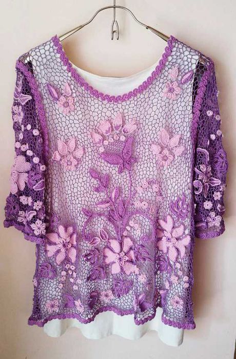 Кардиган в стиле Ирландского Кружева