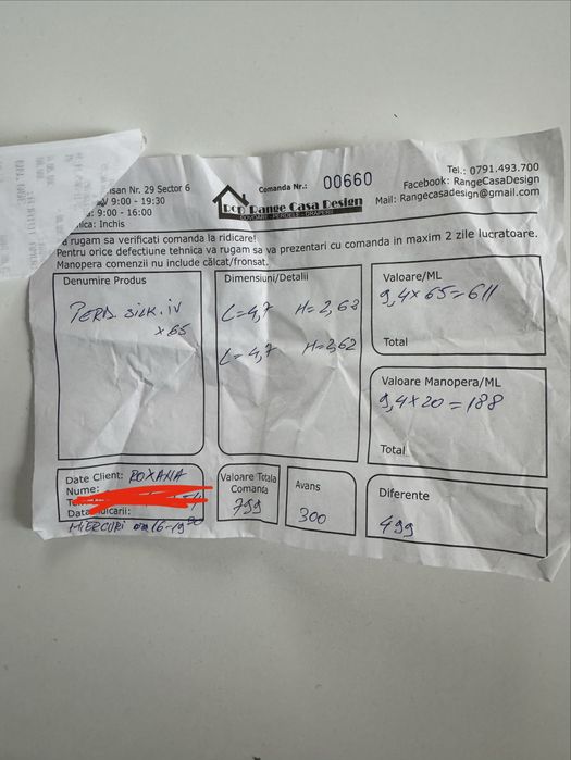 Perdele semi-opace/voal finisate