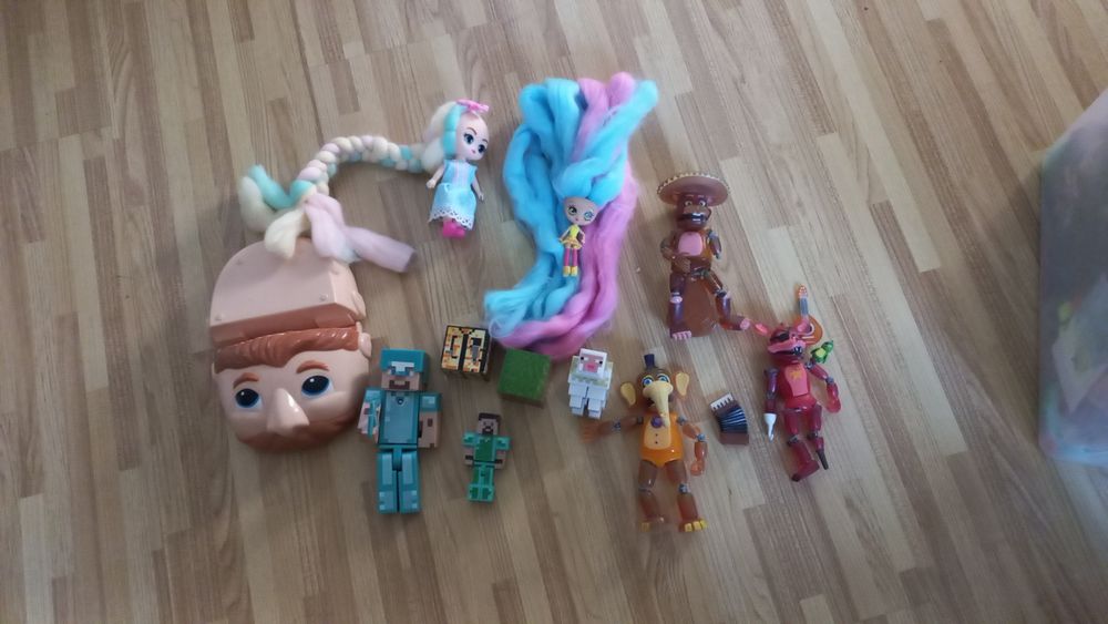 Различный лот игрушек куклы, майнкрафт,фнаф