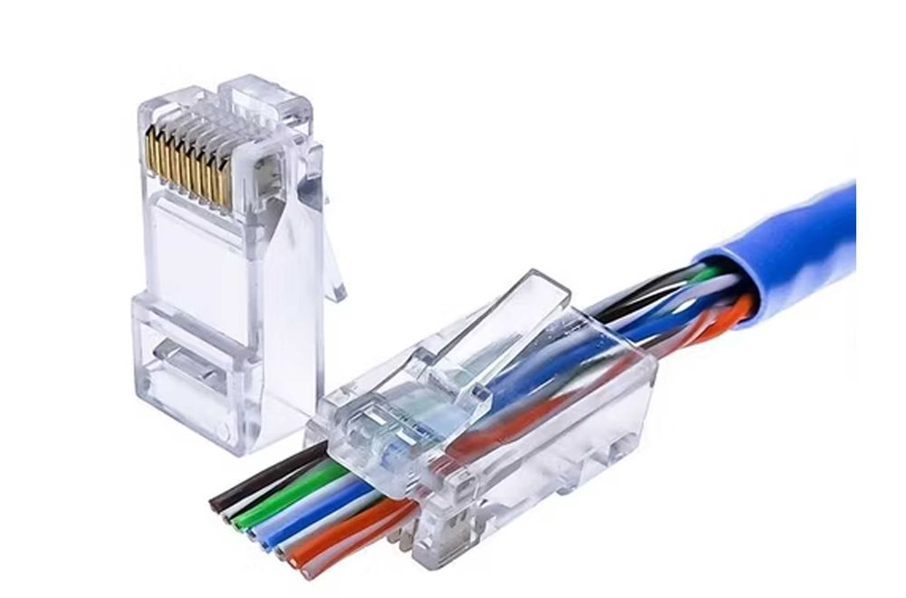 Konnektor  Коннекторы RJ45 Cat5 cквозной, Cat6, Сat 7 +Колпачок RJ45