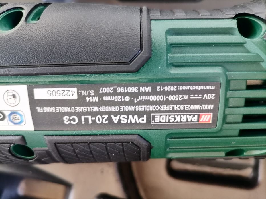 Нов Акумулаторен Ъглошлайф Флекс PARKSIDE 20V Германия