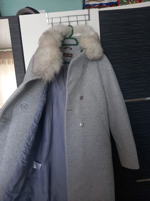 Зимнее пальто натуральная шерсть