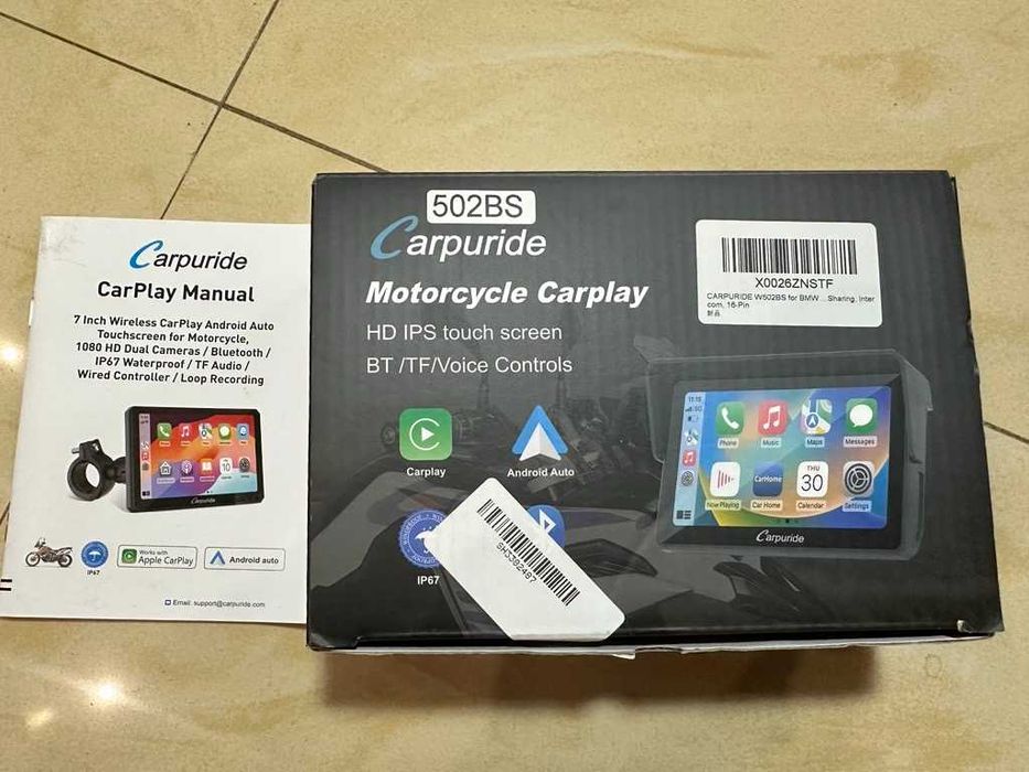 Carpuride W502BS - BMW Motorcycle CarPlay with OEM Controller Integr.