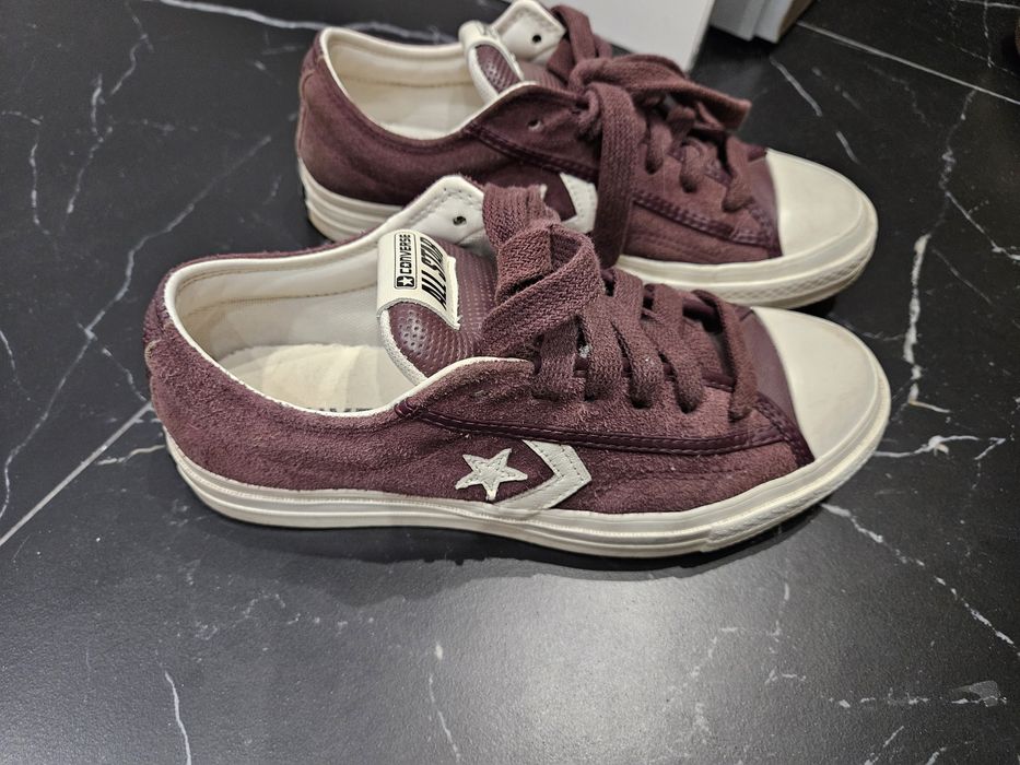 Кеды  конверсы бордовые Converse