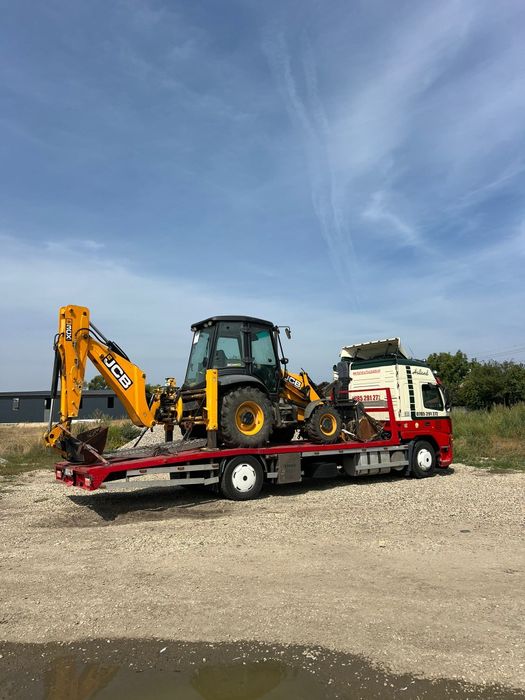 Tractari Auto ROSIORI DE VEDE transport buldoexcavator Combina remorca