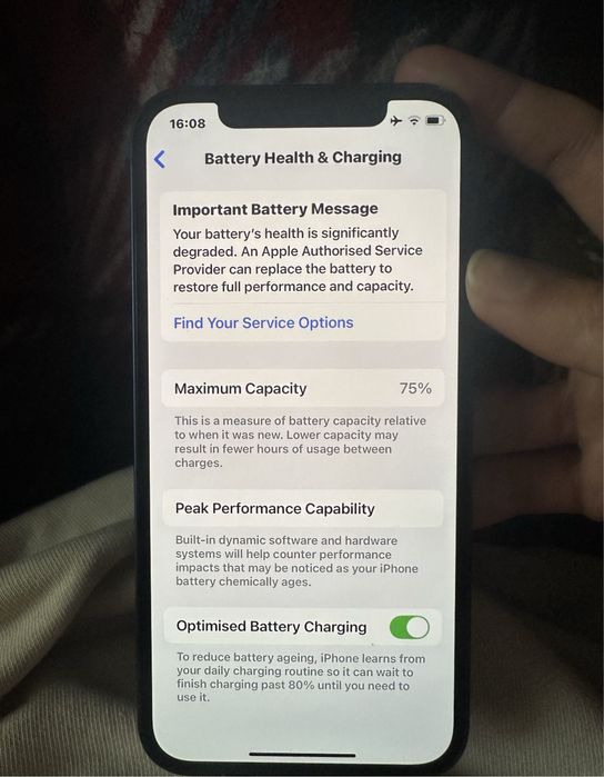 iPhone 12 original 75% sanatate baterie