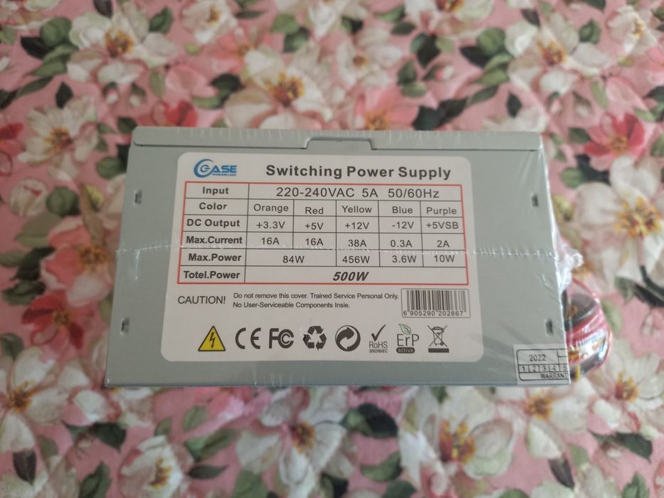 НОВО Захранване за компютър 500W ,Захранващ блок