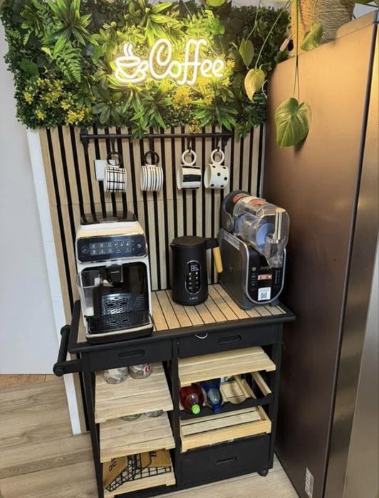 Automate de cafea + insulă + suport business complet