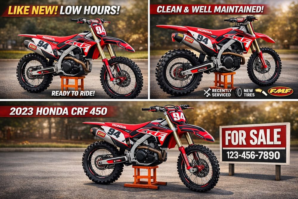 URGENT – Honda CRF 450 (2023) – 4.350 € nu ktm/yamaha/suzuki/