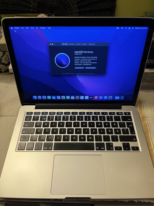Mac book pro 13 intel core 15