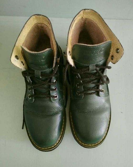 Ниски боти от естествена кожа