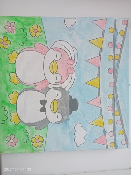 Картина сделанная красками