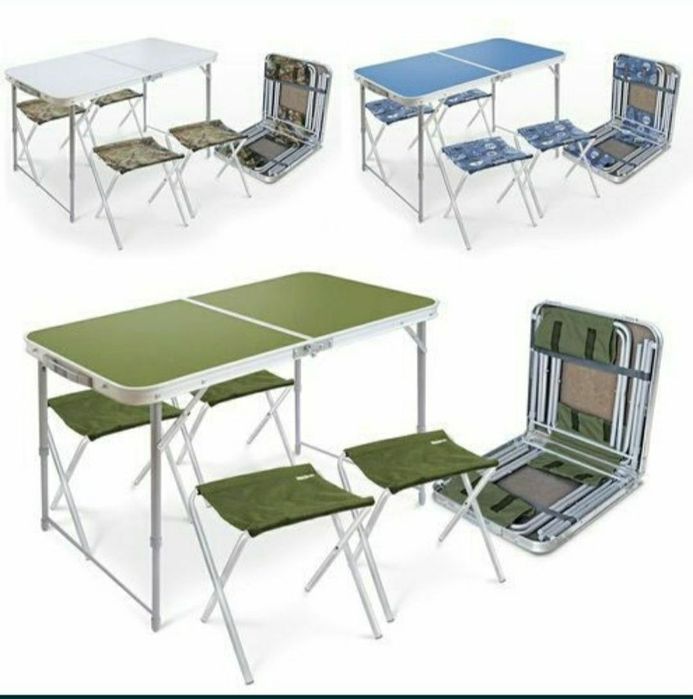 Российский складной стол+4 стула