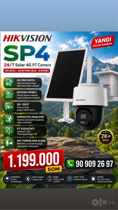 Hikvision 4G Quyosh PaneLLi kamera