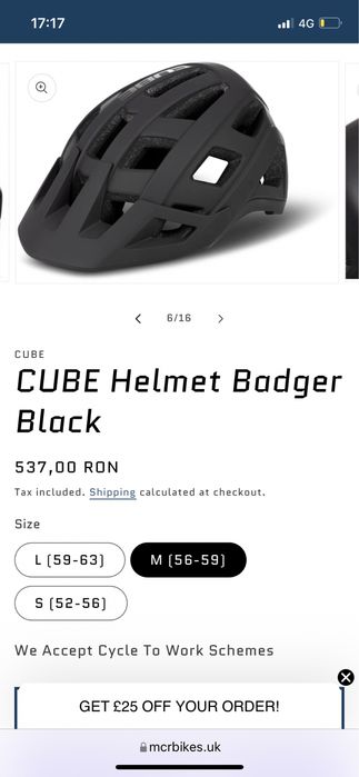 Casca Mtb CUBE Badger Black (M)