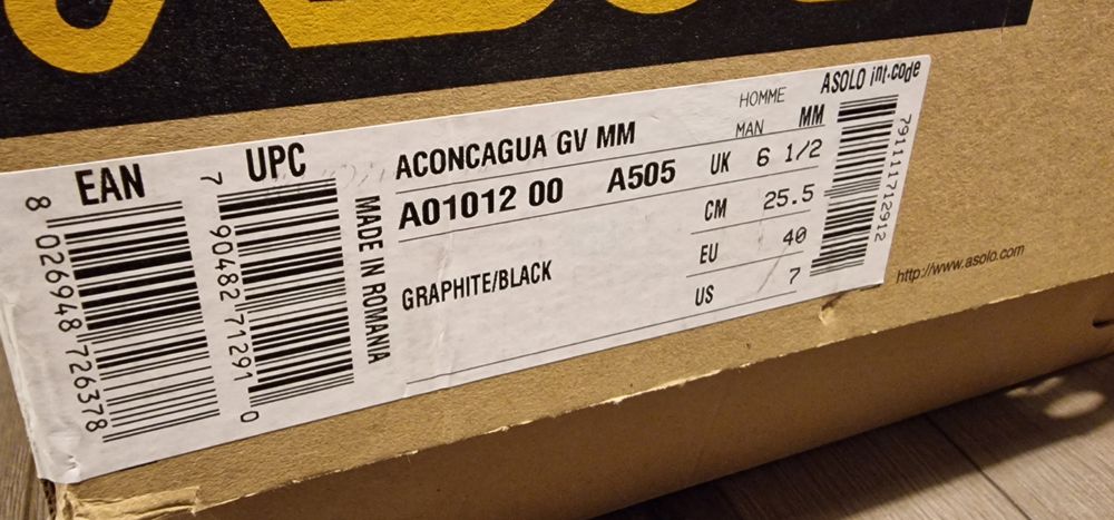 Bocanci Asolo Aconcagua Gv Graphite/Black 40/