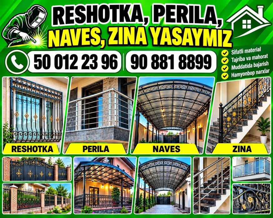 Reshotka perla naves zabor  zakasga yasaymiz