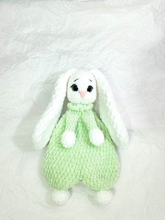 Зайчик комфортер, плюшевый, тактильная игрушка для засыпания