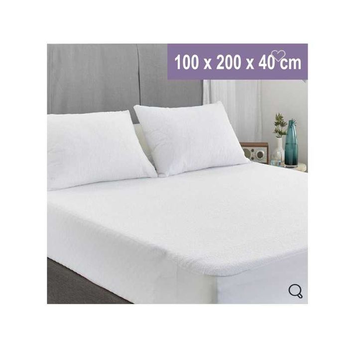 Протектор за матрак с ластици Mercado Trade, Бял, Различни размери