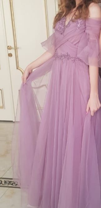 Платье вечернее 44-46р.,цвет сиреневый,пр-во Турция