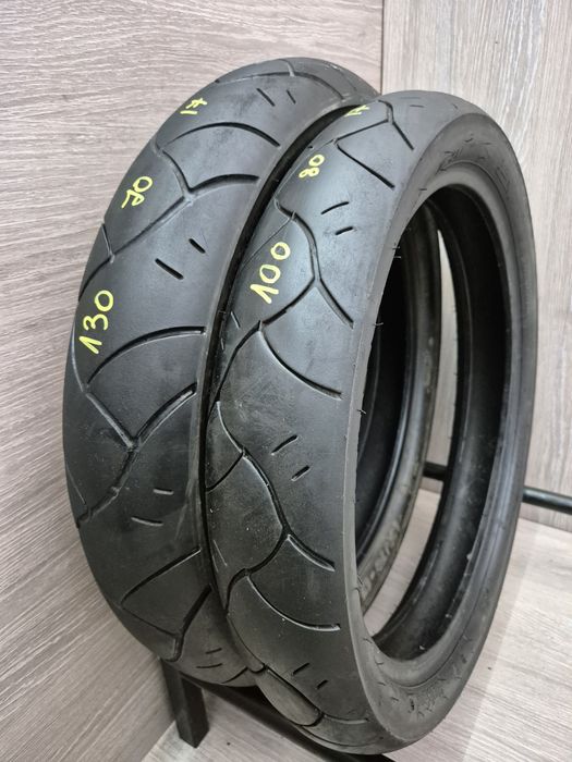 Set anvelope moto 100 80 17 cu 130 70 17 Vee Rubber v294 dot 3224 si 2021