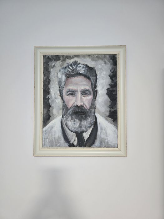 Tablou pictura de colectie portret Constantin Brancusi