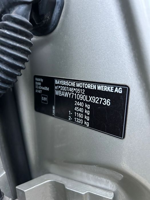 Ușă  dreapta față BMW X3 F25