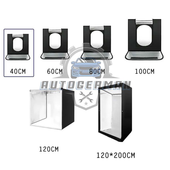Фото кутия 40см в комплект с осветление 5 фона захранване и чанта