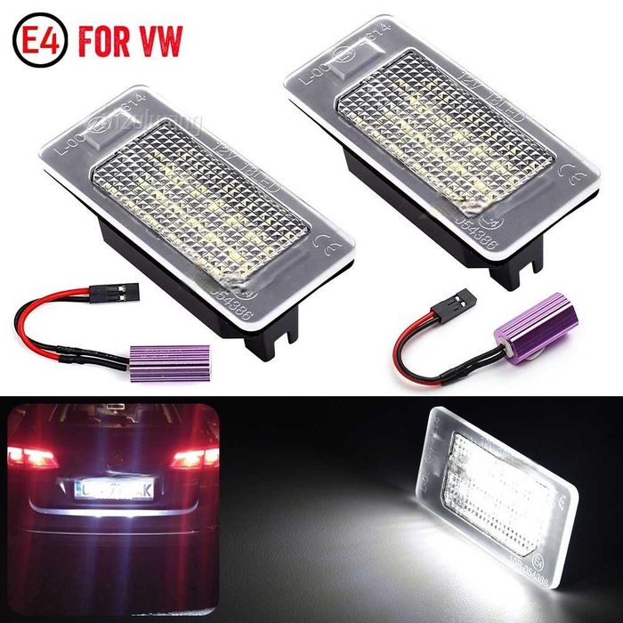 Set 2 Lampi Numar LED Canbus compatibile cu VW, AUDI, SKODA, Seat