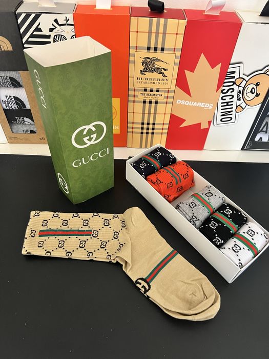 Set 6 perechi de sosete lungi GUCCi calitate deosebita cadoul perfect