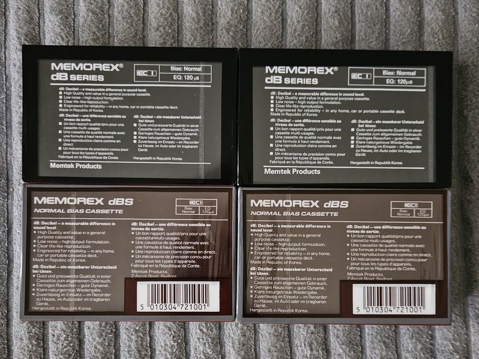 4 Casete Audio Memorex Noi Sigilate