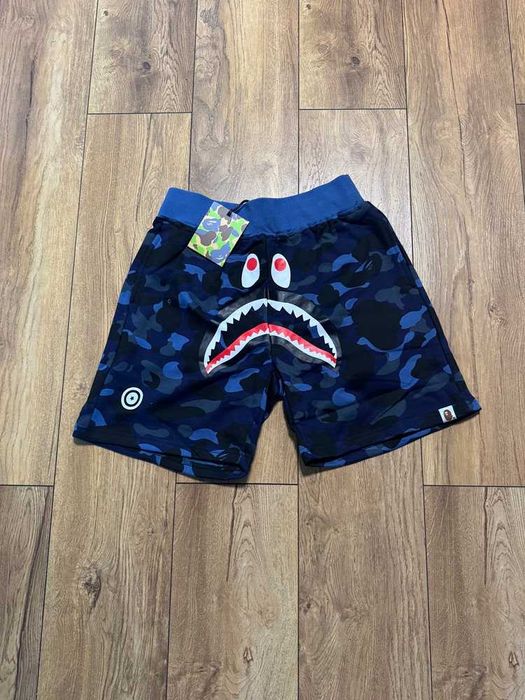 Bape Shark Blue Camo Shorts