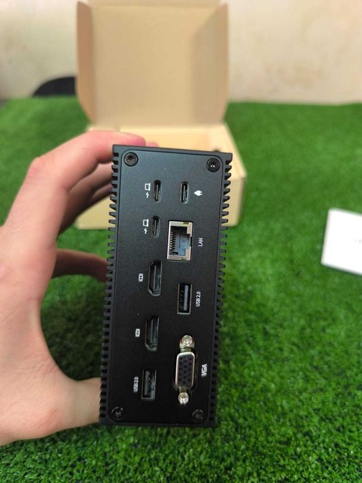 Stație andocare Docking  USB-C 16 în 2, HDMI 4K, VGA, PD 100W, RJ45