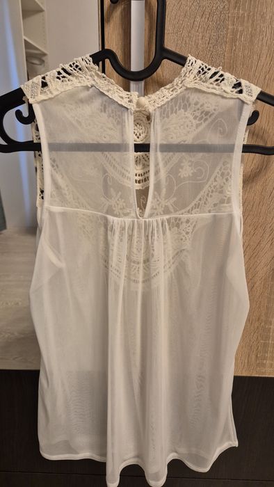 Bluza alba transparenta