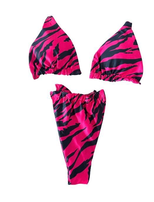 Бански от две части с прозрачни презрамки за равномерен тен лято 2024