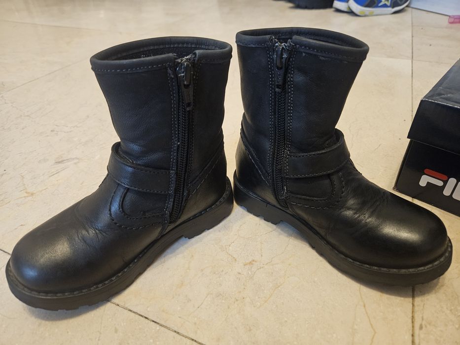 Ghete piele naturala, marimea 25, fata si baiat