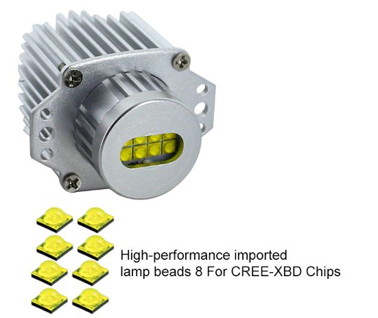 Лед Ангелски Очи БМВ BMW Е90 Е91 Led Angel Eyes Бели Жълти