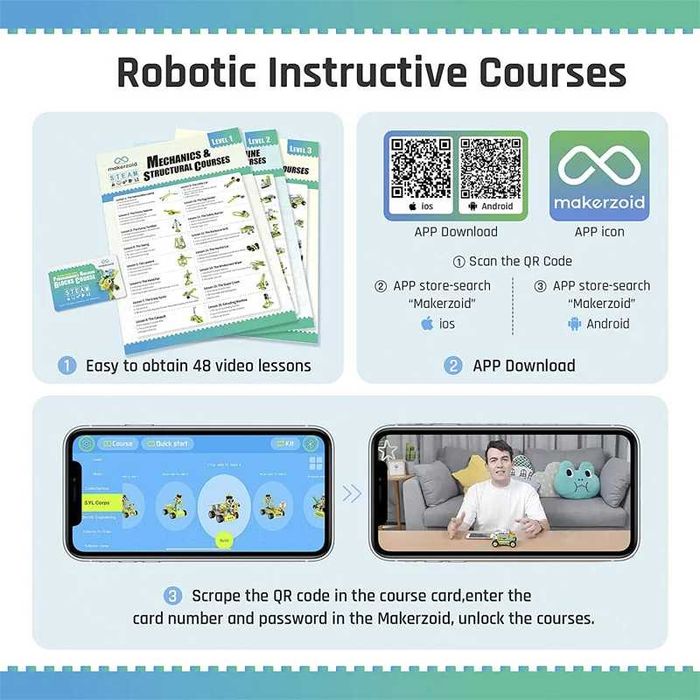 Обучающий Конструктор Makerzoid Robot Master Premium более 600 деталей